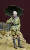 DAK Soldier With A Parasol, North Africa 1941-43 (3D Printed Parasol Included)